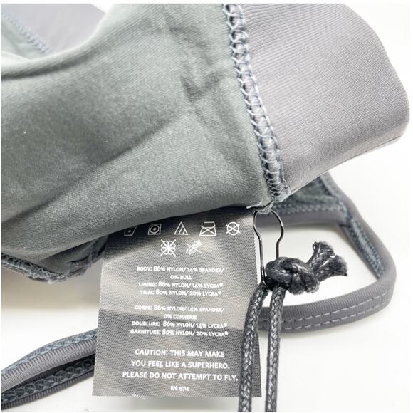 NoBull Women's Matte High Neck Sports Bra Dark Gray Size XS - Picture 5 of 6